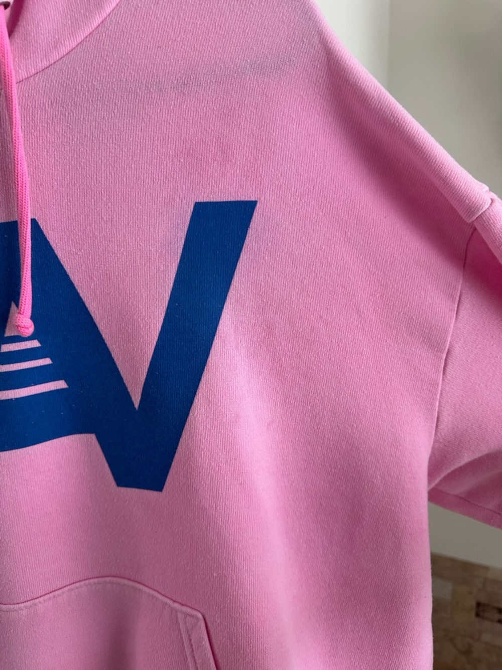Aviator Nation Pink Graphic Logo Hoodie Sweatshirt-FLAWED w Iron-on Patches - Picture 5 of 14